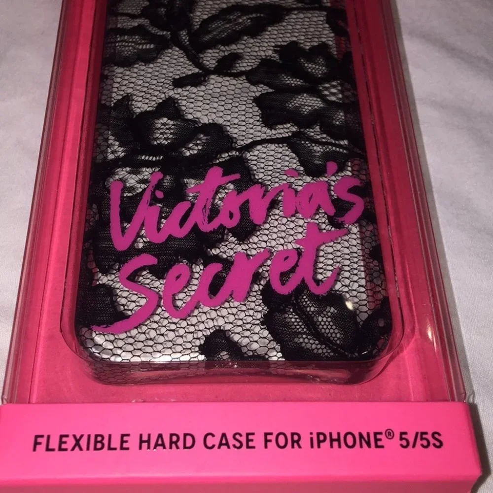 BLACK FLORAL LACE iPhone 5 5s Phone Hard Case Pink